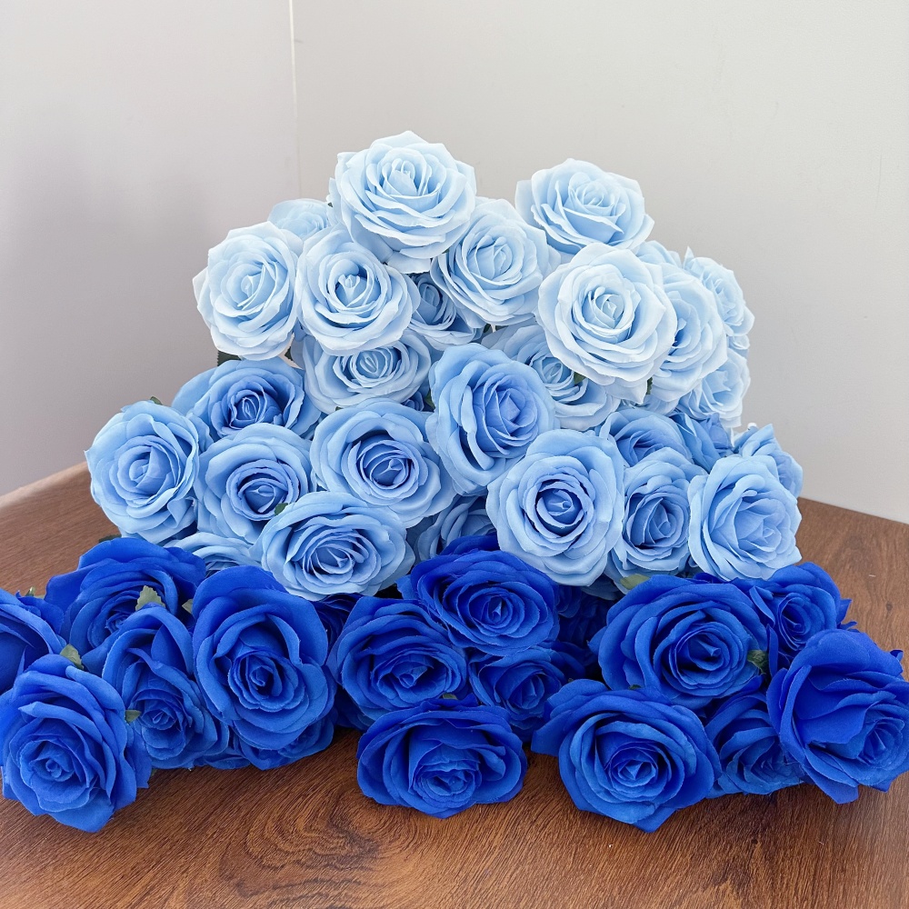 Baby Breath Dried - Beautiful 9 Heads Roses Bouquet Artificial