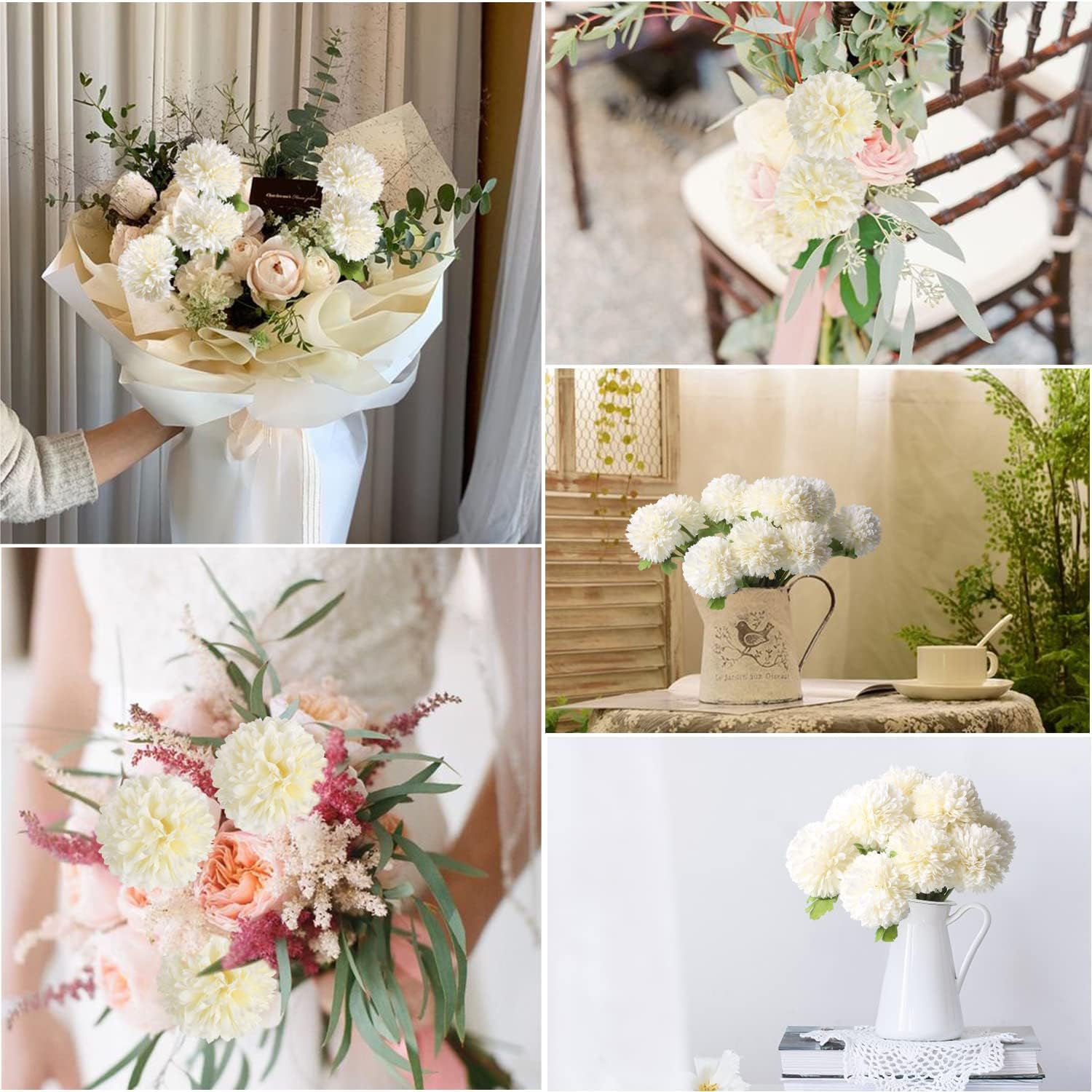 12Pcs Artificial Flowers Chrys - đánh giá và giá Baby Breath Dried