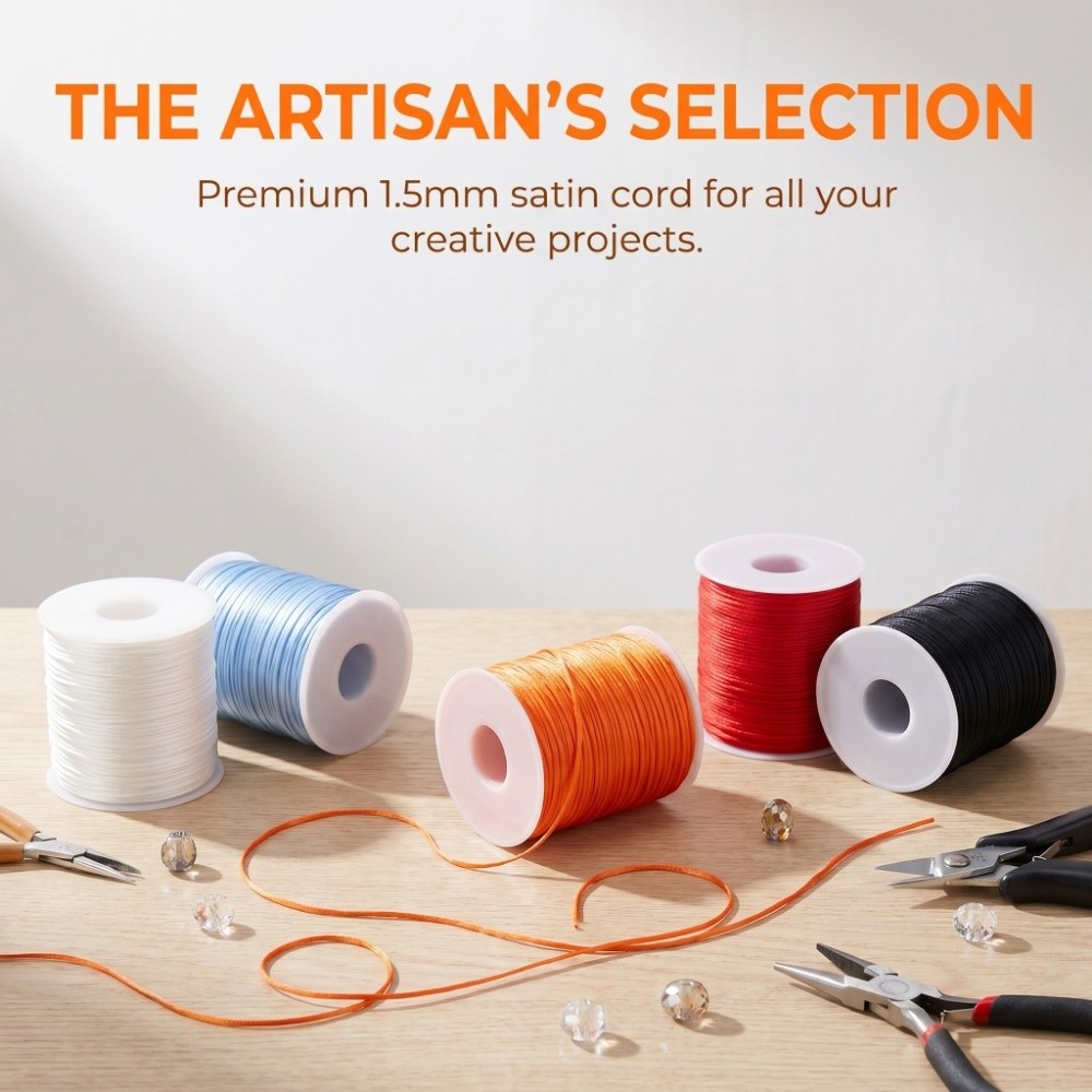 100m Braided Satin 1.5mm Satin - đánh giá và giá Ribbon Wired Satin