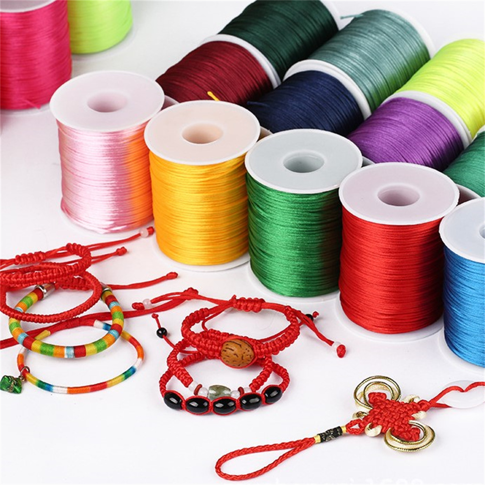 1mm Rope  50meters/roll Satin  - đánh giá và giá Ribbon Wired Satin