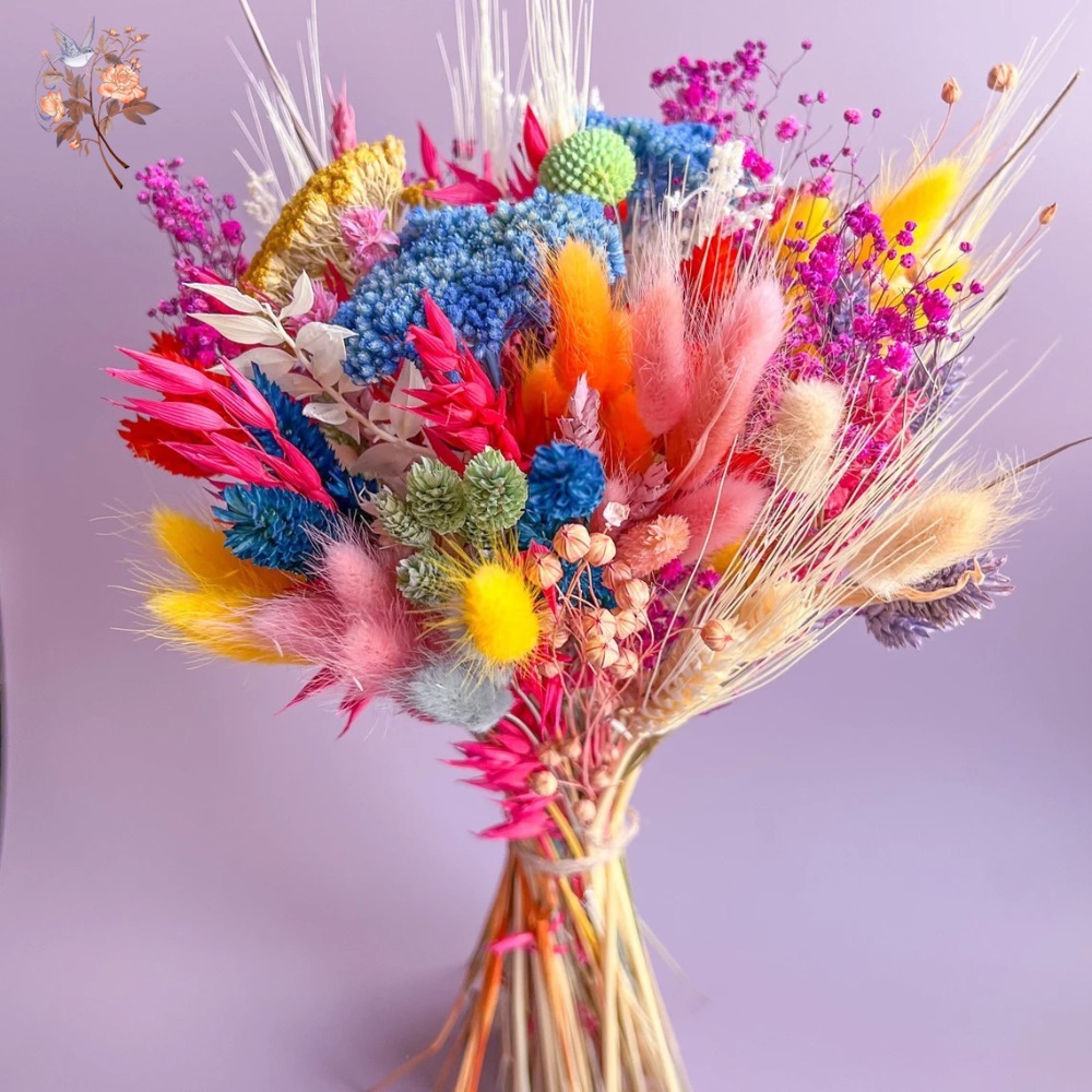 Colorful Dried Flowers Wedding - đánh giá và giá Baby Breath Dried