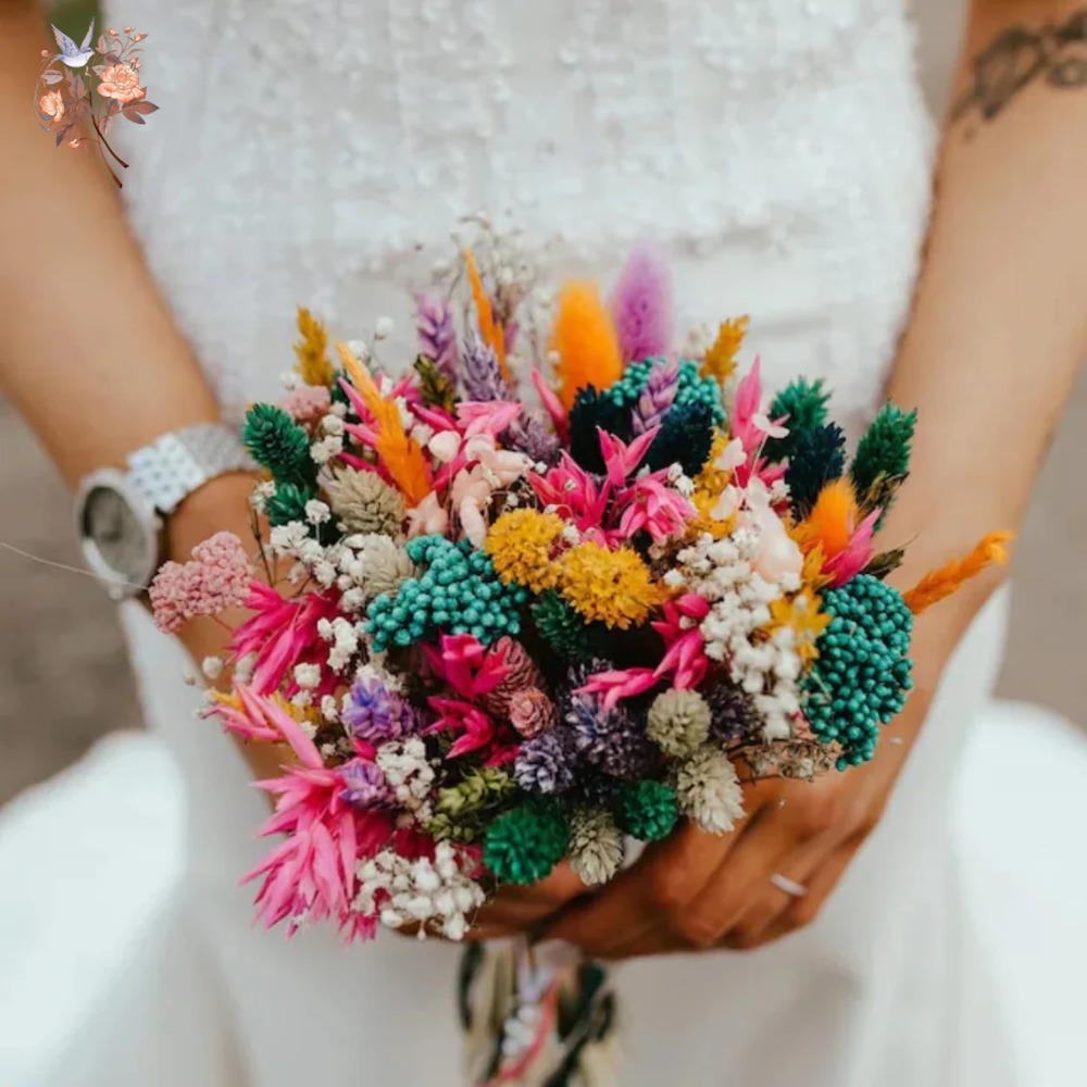 Colorful Dried Flowers Wedding - đánh giá và giá Baby Breath Dried