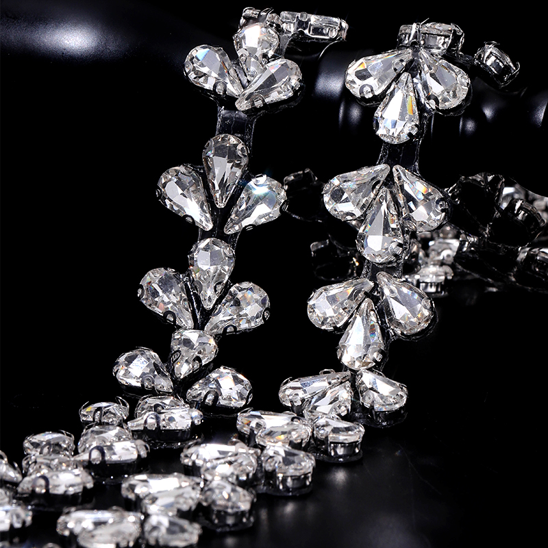 1Yard Crystal Rhinestone Borde - đánh giá và giá Ribbon Wired Satin