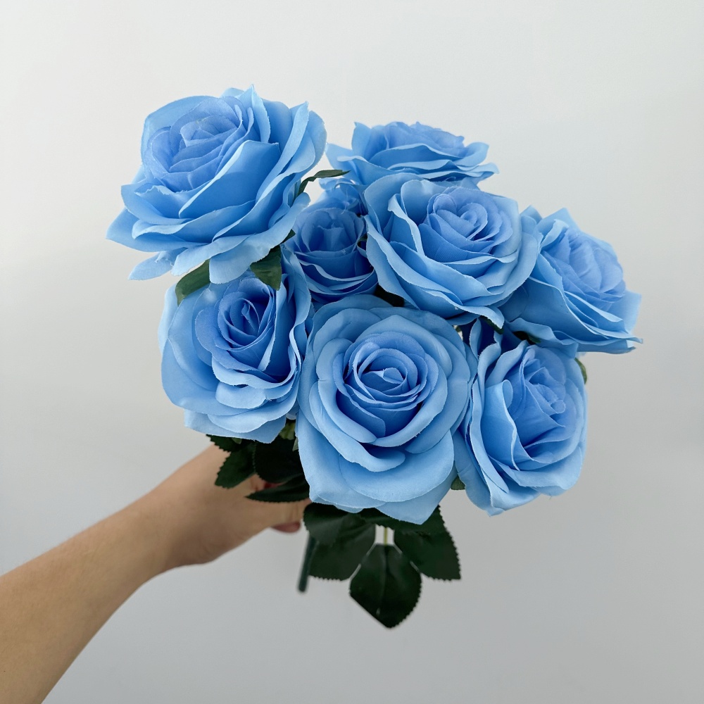 Beautiful 9 Heads Roses Bouque - đánh giá và giá Baby Breath Dried