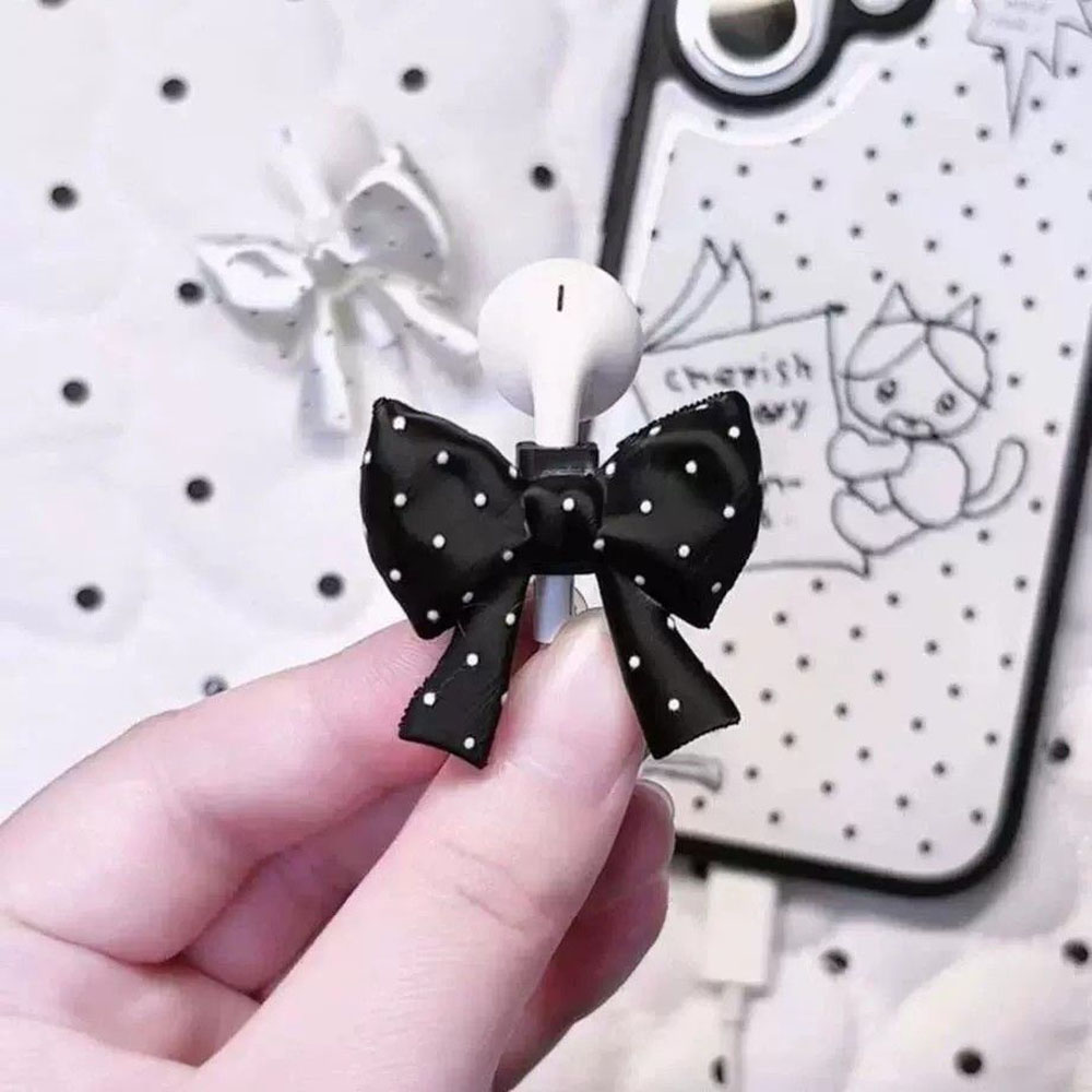 Satin Ribbon Bow Earphone Orna - đánh giá và giá Ribbon Wired Satin